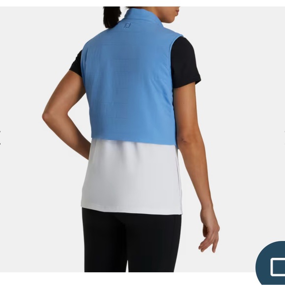 Foot Joy Women”s Insulated Blue and White Vest. Size Medium - Picture 2 of 10